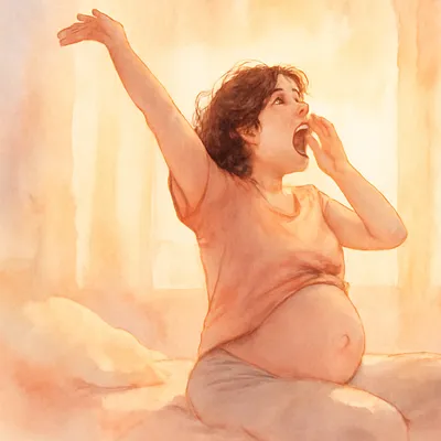 18 weken zwanger: je baby gaapt en rekt zich uit