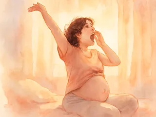 18 weken zwanger: je baby gaapt en rekt zich uit